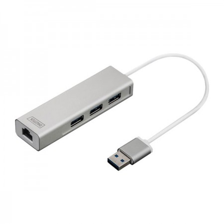 HUB USB DIGITUS 3Xusb 3.0 + P. REDE Gigabit